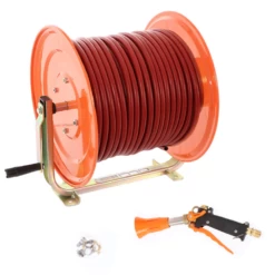 Avvolgitubo Irrorazione Zincato - Tubo 100 Mt - 40 Bar - Pistola Professionale Altifusti