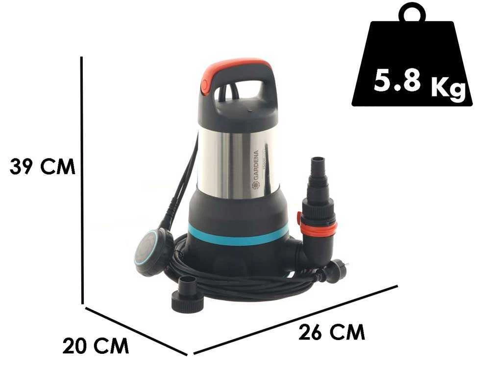 Pompa Sommersa Per Acque Sporche E Pulite Gardena 2 In 1 - 15000 - Art. 9048-20 - In Acciaio INOX 5 Pompa Sommersa Per Acque Sporche E Pulite Gardena 2 In 1 - 15000 - Art. 9048-20 - In Acciaio INOX - immagine 3